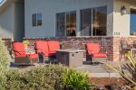 You can enjoy the patio area throughout the day and evening.  There is very comfortable seating and a firepit to take the chill off.